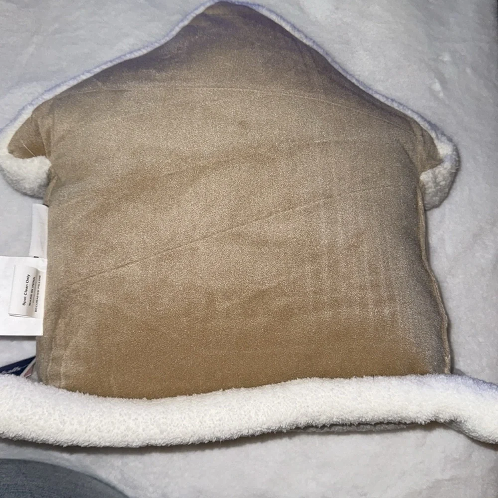 Cupcakes And Cashmere Gingerbread House Pillow-NWT